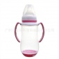 43宽口双色配件带底PP奶瓶 工厂贴牌生产OEM/ODM 手柄奶瓶配件